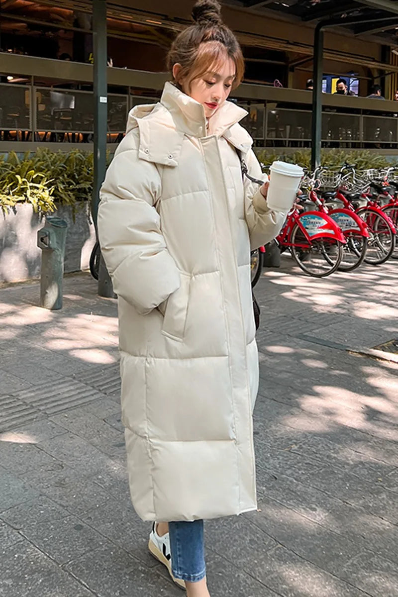 Parka longue avec capuche