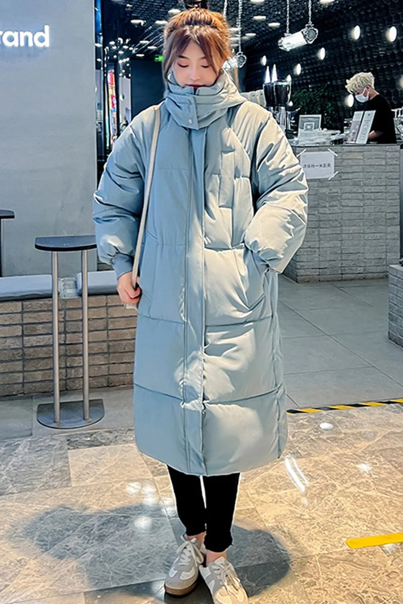 Parka longue avec capuche