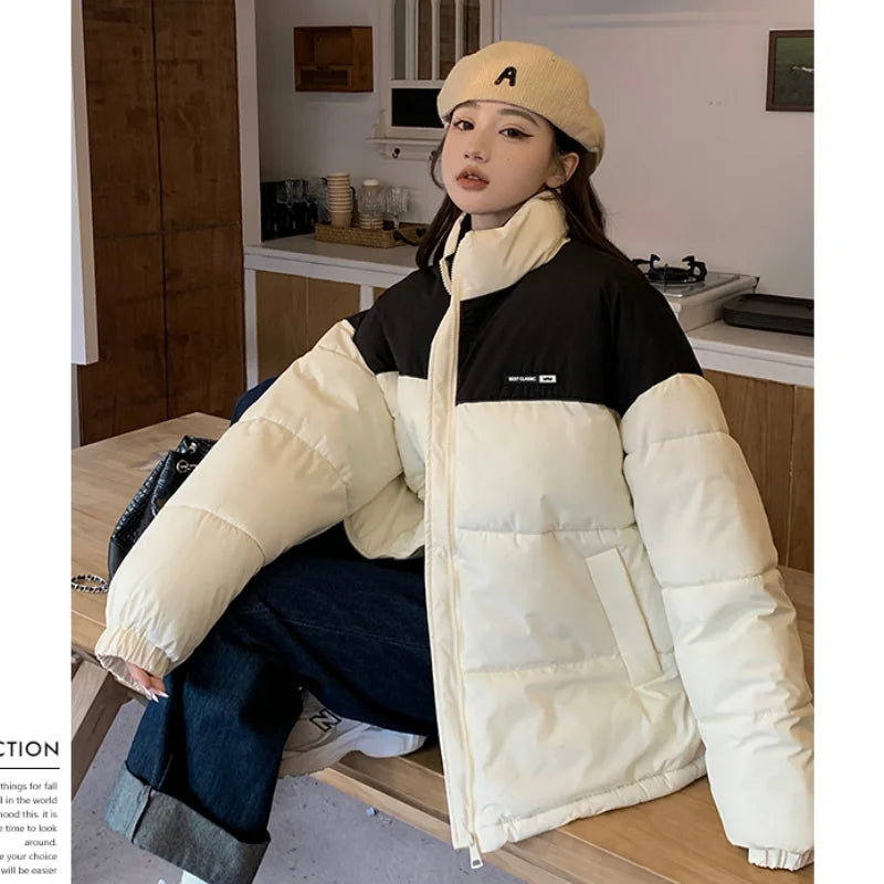 Parka matelassée avec col montant