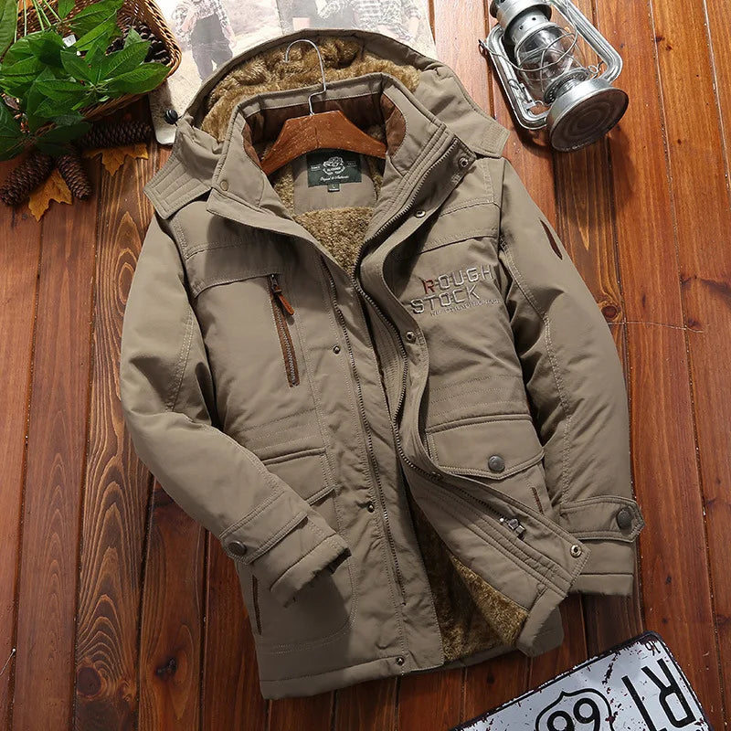 Parka à capuche style militaire