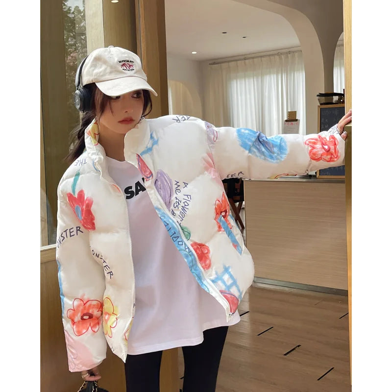 Parka à motifs colorés
