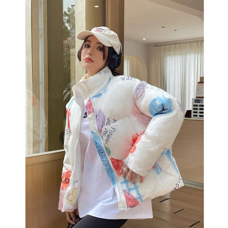 Parka à motifs colorés