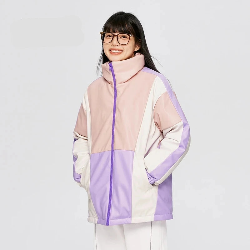 Parka d'hiver à capuche au design moderne
