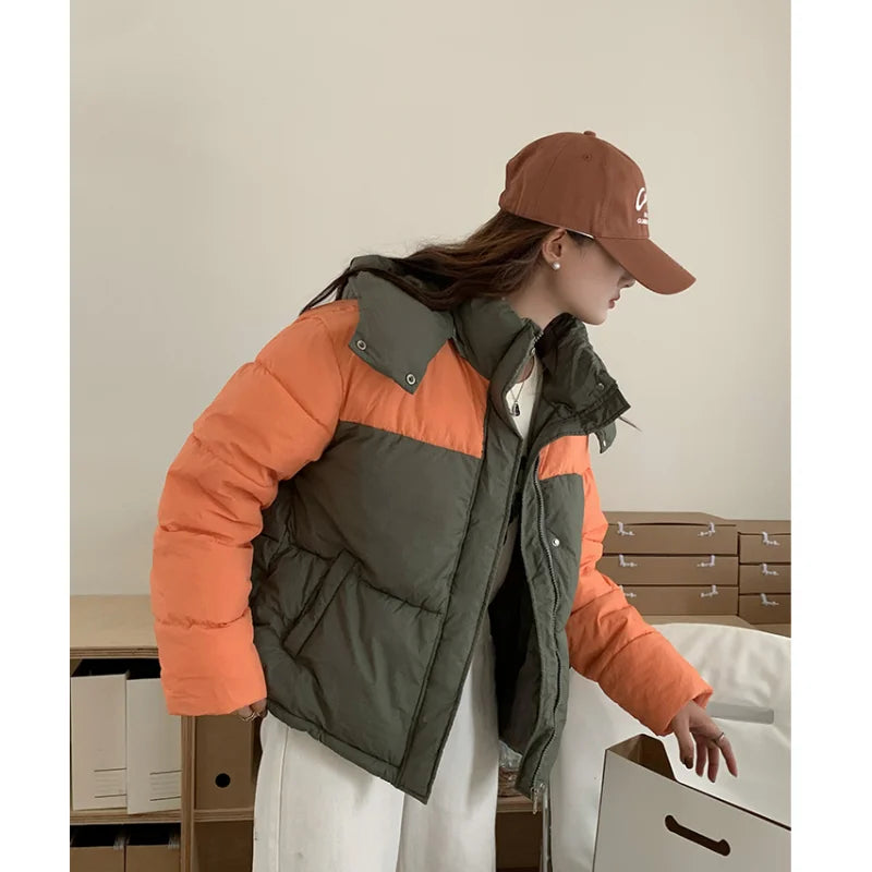 Parka épaisse bicolore