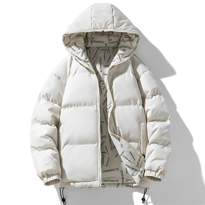 Parka réversible imprimée "One minute"