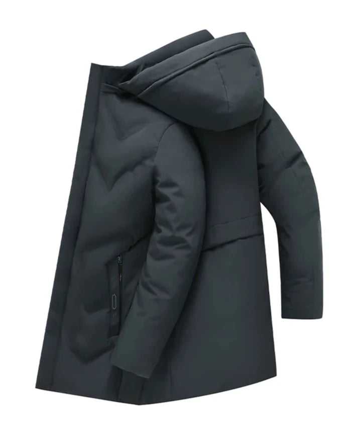 Parka homme à capuche isolante moderne