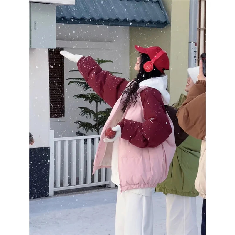 Parka oversize bicolore