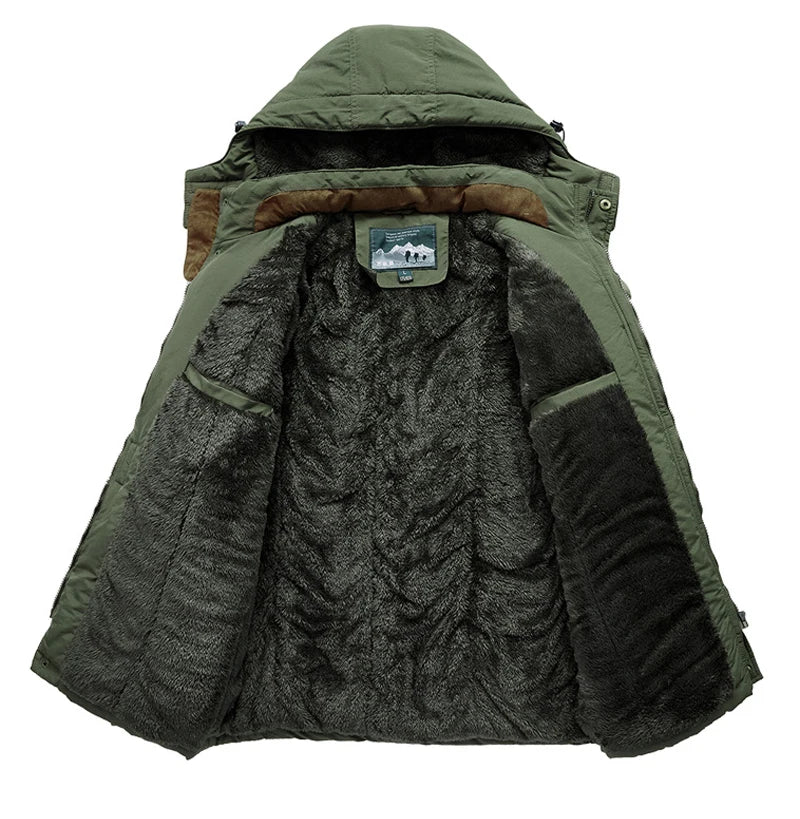 Parka à capuche style militaire