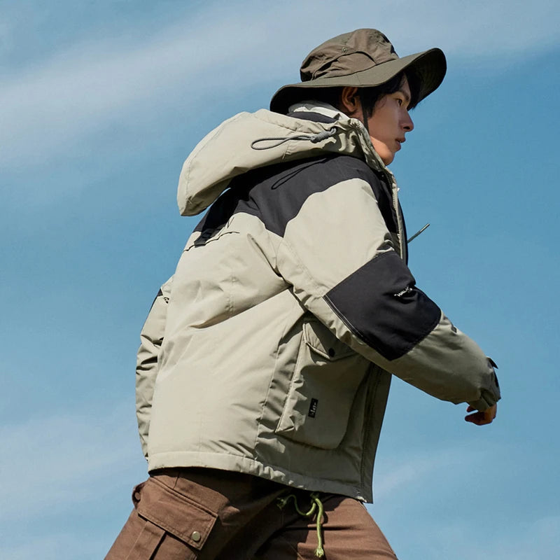Parka d'hiver bicolore
