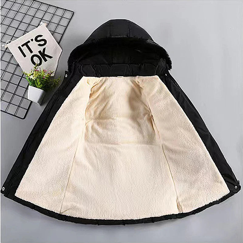 Parka d'hiver à capuche fille