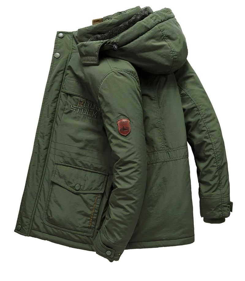 Parka à capuche style militaire