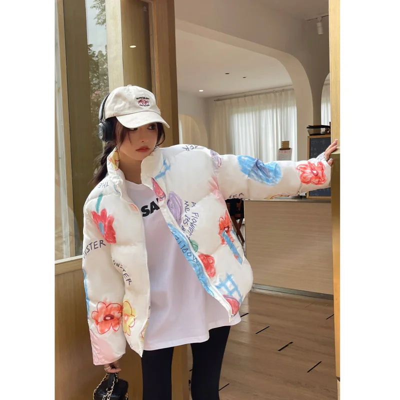 Parka à motifs colorés