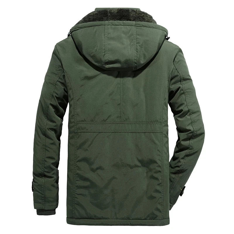 Parka à capuche style militaire