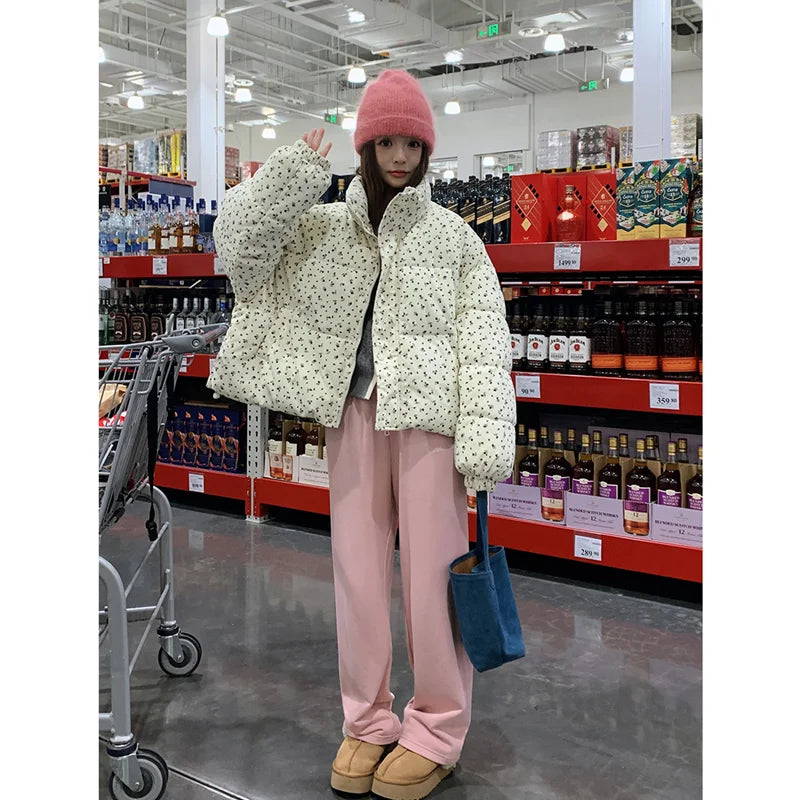 Parka à motif floral