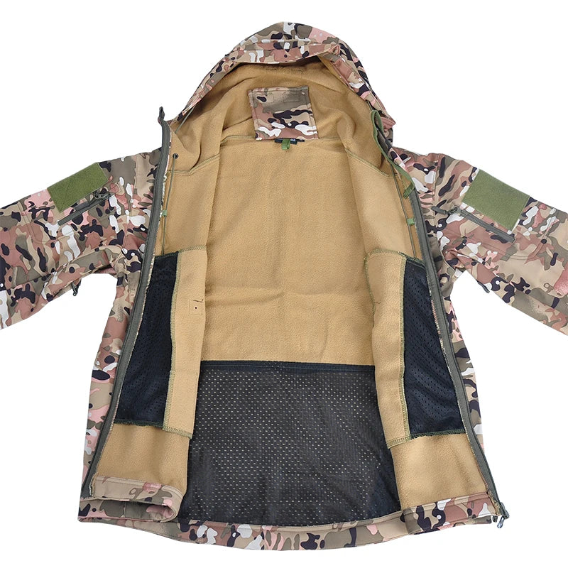 Parka coupe-vent camouflage