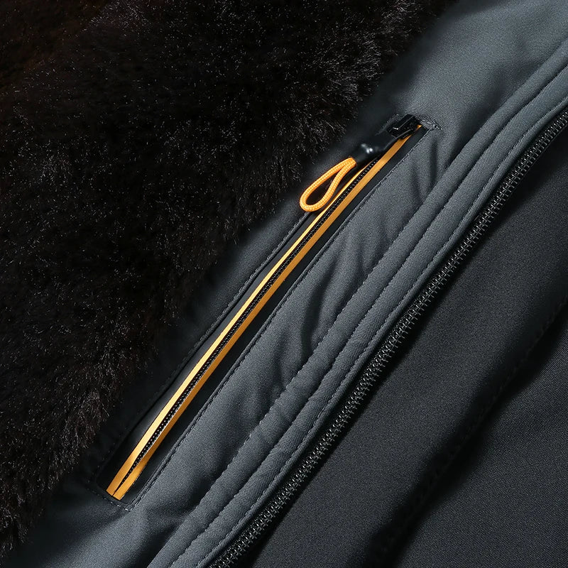 Parka à capuche amovible doublée polaire
