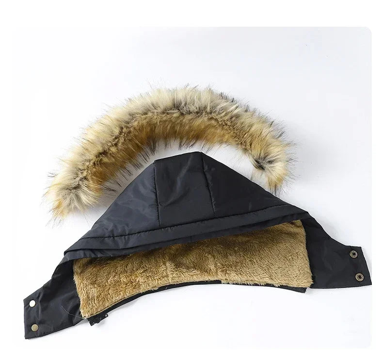 Parka d'hiver doublée fourrure