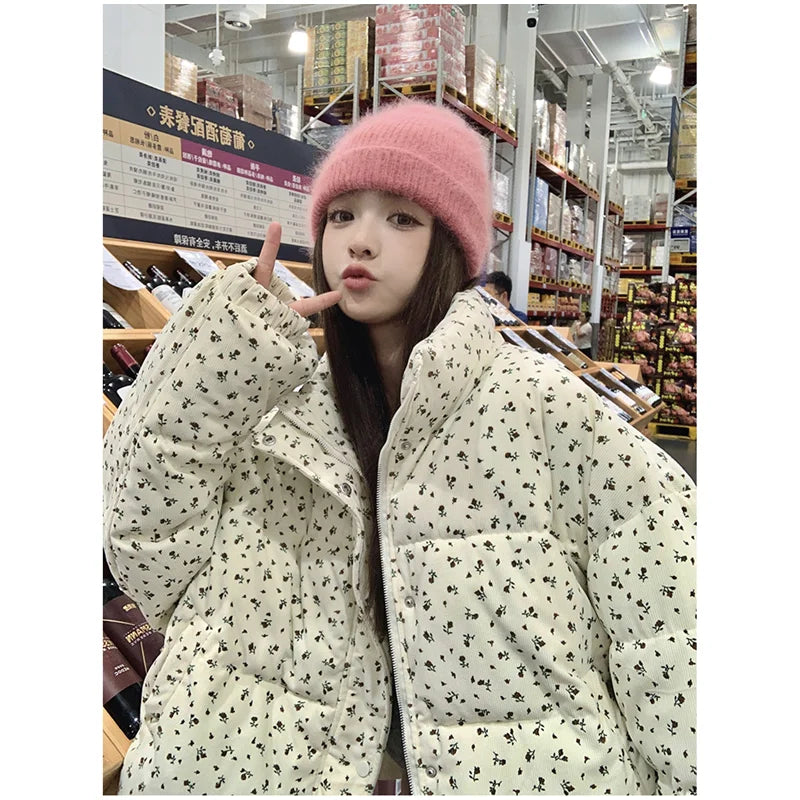 Parka à motif floral