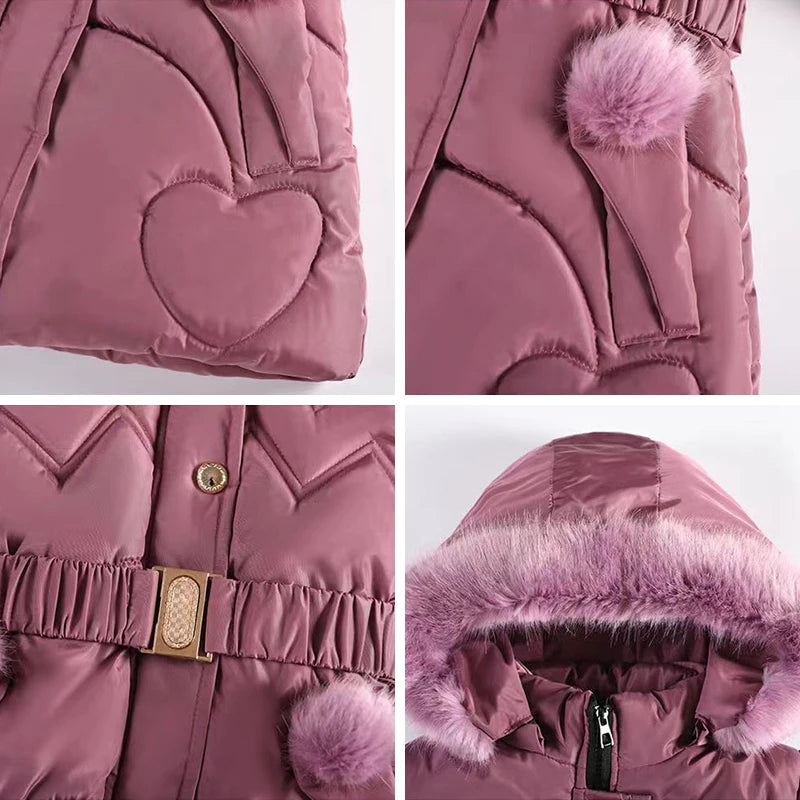 Parka d'hiver à capuche fille