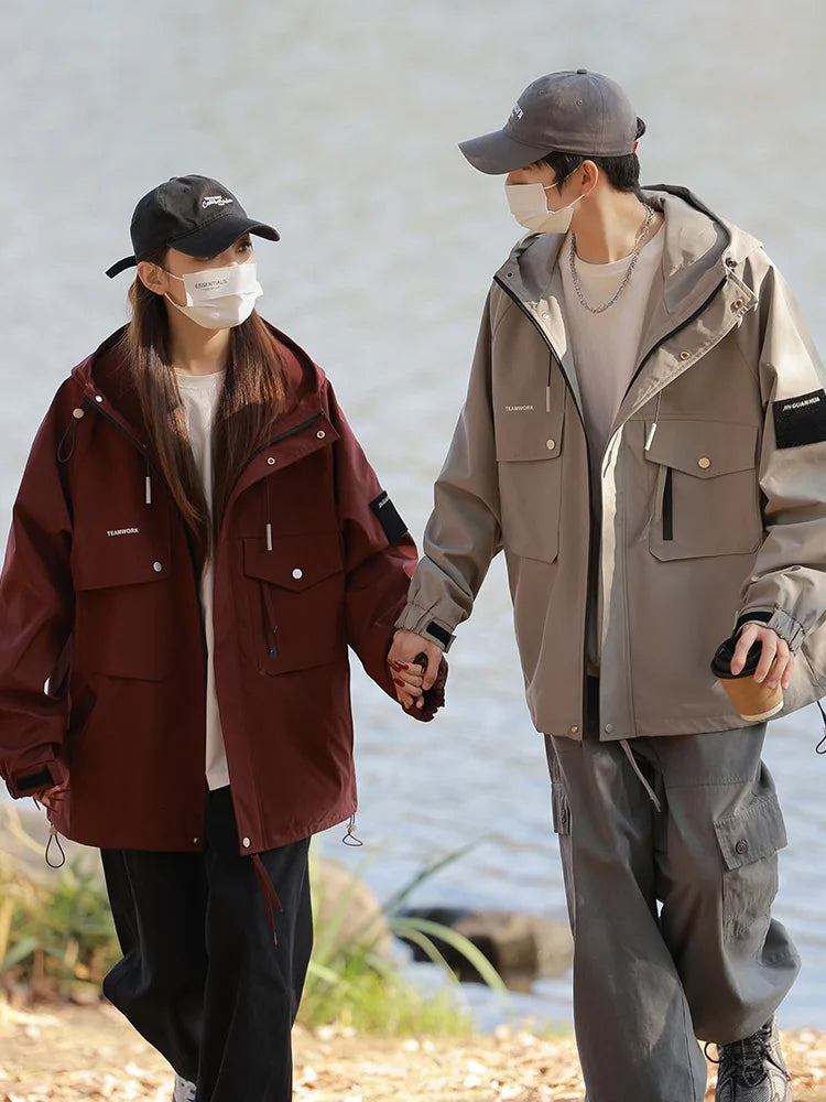 Parka imperméable homme avec poches fonctionnelles