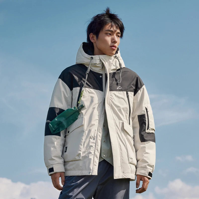 Parka d'hiver bicolore