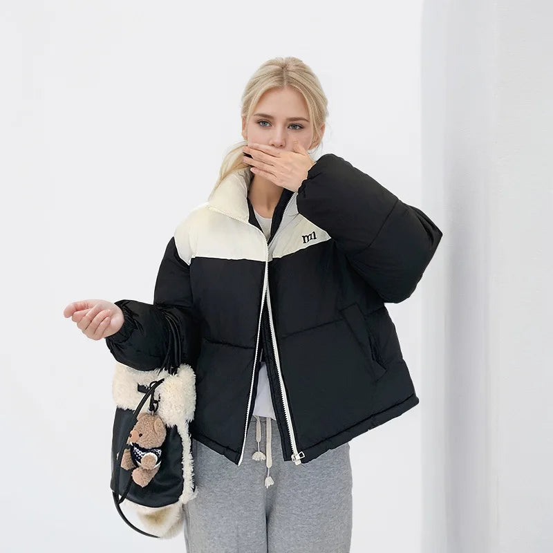 Parka bicolore tendance et confortable