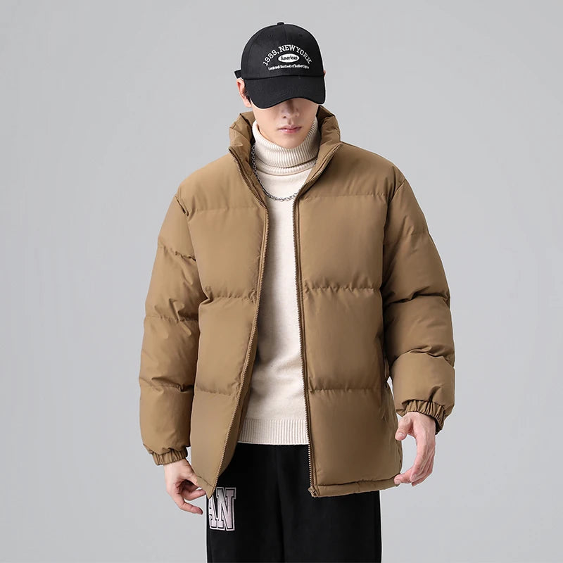 Parka chaude minimaliste en coton