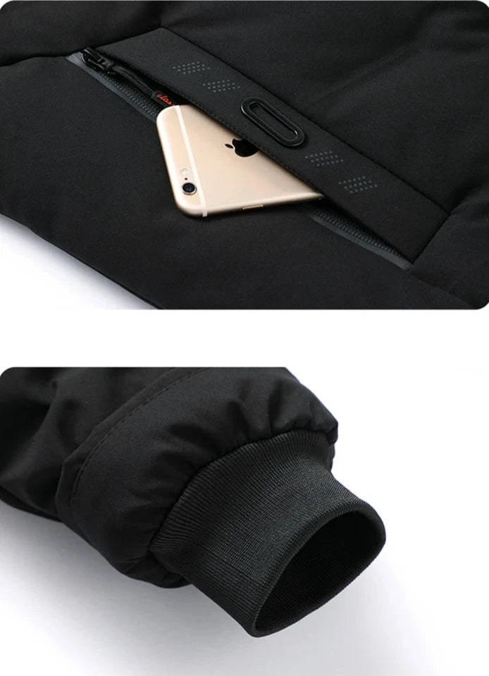Parka homme à capuche isolante moderne