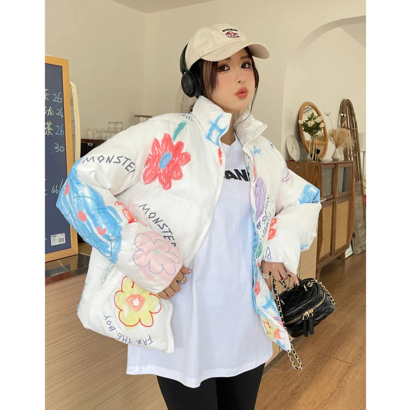 Parka à motifs colorés