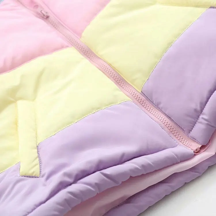 Parka arc-en-ciel pastel