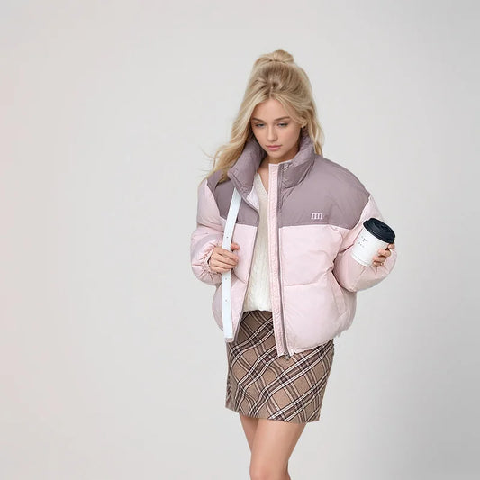 Parka bicolore tendance et confortable