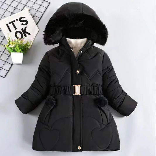 Parka d'hiver à capuche fille