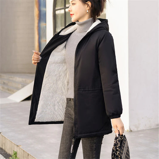 Parka doublée polaire femme