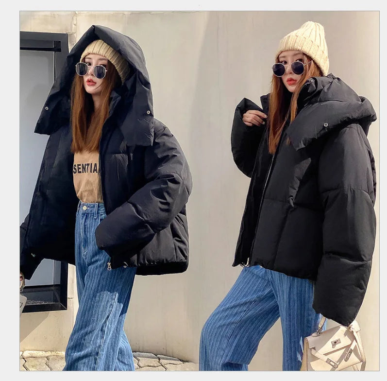 Parka courte à capuche