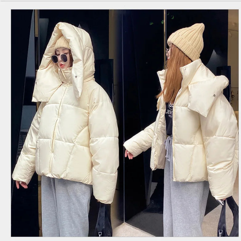 Parka courte à capuche
