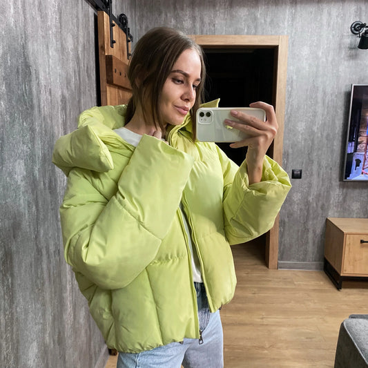 Parka courte à capuche