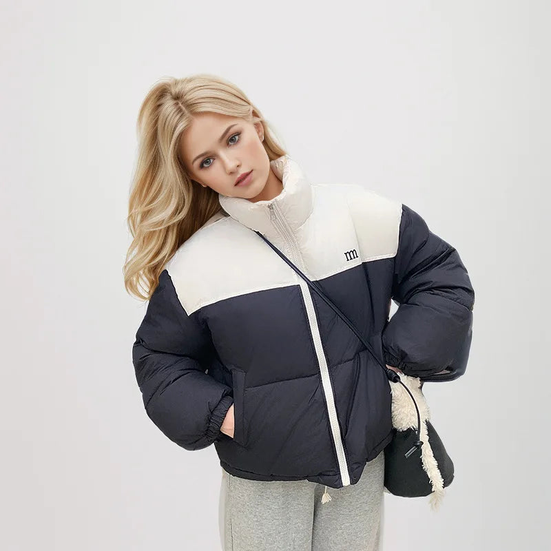 Parka bicolore tendance et confortable