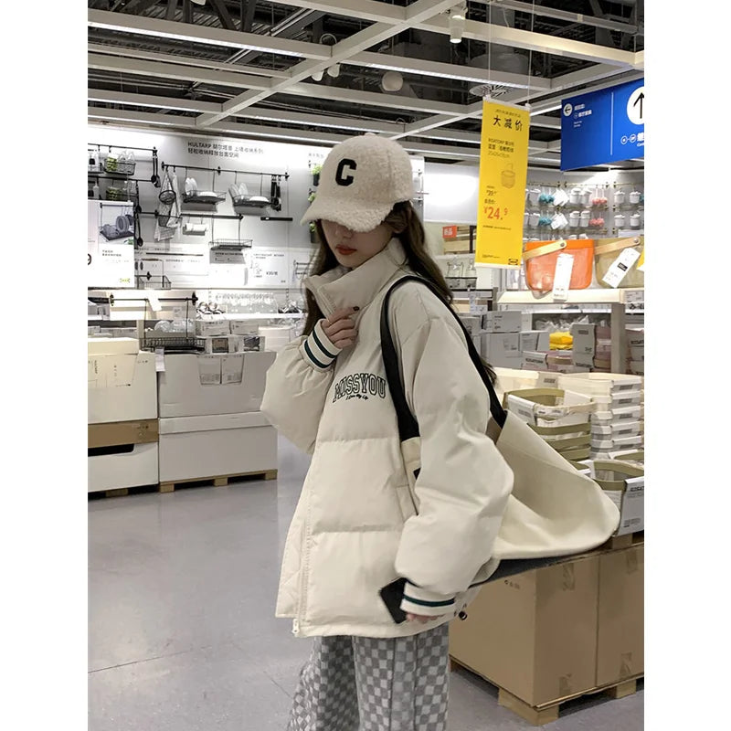 Parka à col montant imprimé 'MissYou"