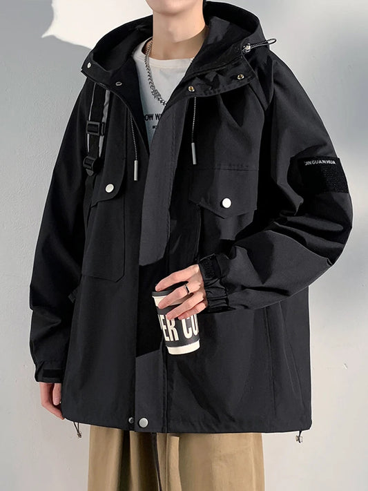 Parka imperméable homme avec poches fonctionnelles