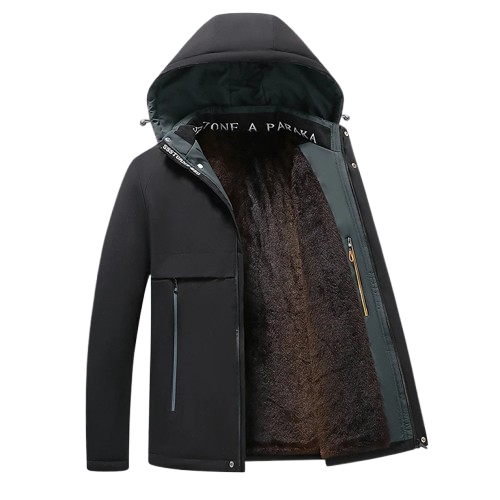 Parka à capuche amovible doublée polaire