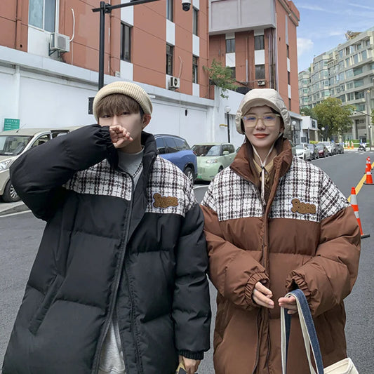 Parka avec motifs à carreaux