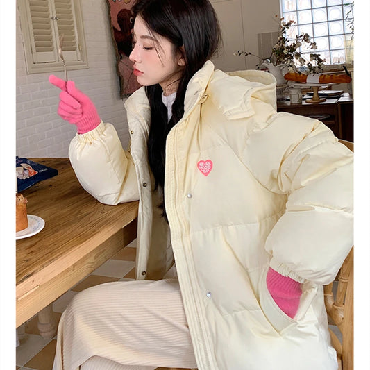 Parka oversize avec détails brodés