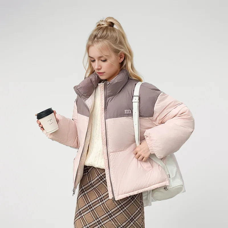 Parka bicolore tendance et confortable
