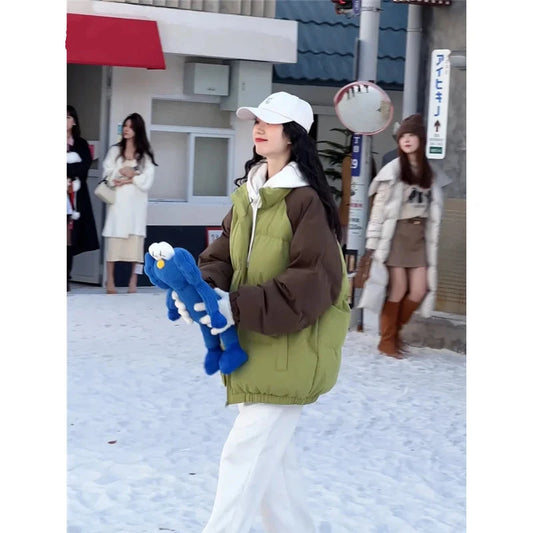 Parka oversize bicolore