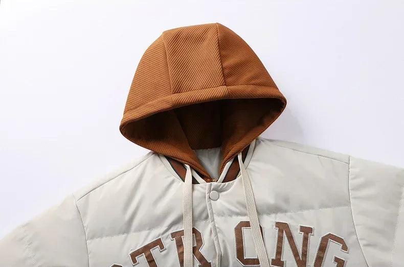 Parka à capuche imprimé "Strong"