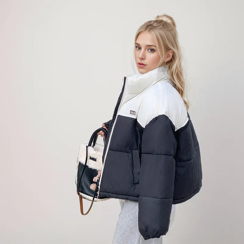 Parka bicolore tendance et confortable